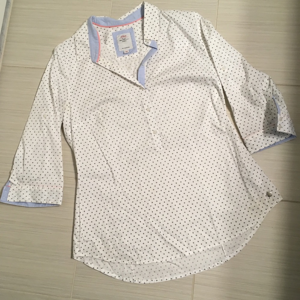 3/4 Button & Collared Blouse - Picture 4 of 8